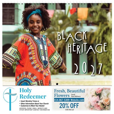 Black Heritage 2027 Wall Calendar - Spiral Bound (English)