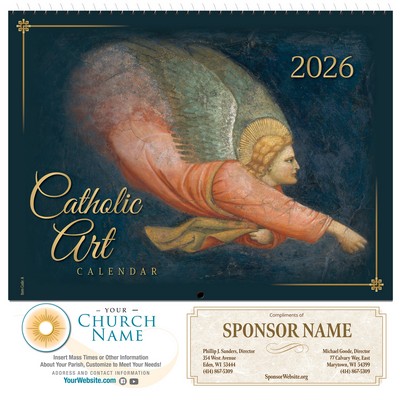 Traditional Catholic Art 2026 Spiral Bound Calendar (English)