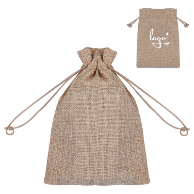 Jute Linen Drawstring Drawstring Pocket