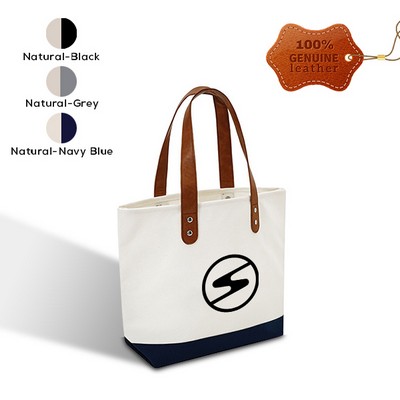 Classic Leather Handle Tote