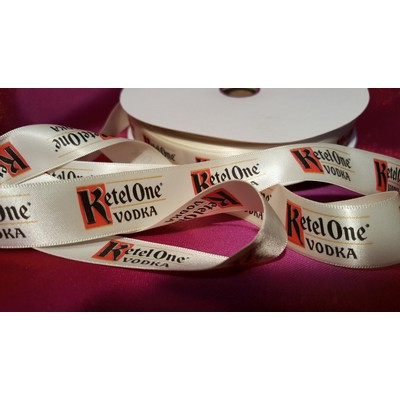 Single Faced Woven Edge Tiffany Ribbon w/Hot Stamp or Debossed (7/8" x 100 Yard Roll)