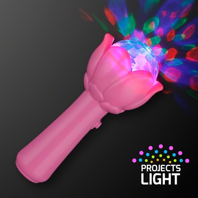 Tulip Flower Light Projecting Disco Wand 7" - BLANK