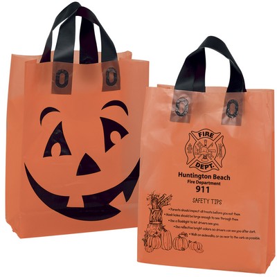 Pumpkin Frosted Shopper - Halloween Bag - Flexo Ink Print