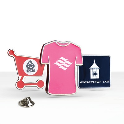 Custom Shape Lapel Pin (0.5")