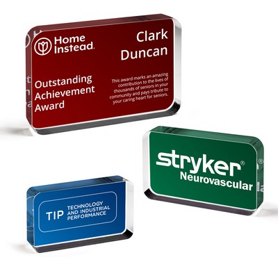 Translucent Eggshell Acrylic Paperweight (5 7/8 x 3 7/8 x 1/2)