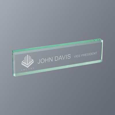 Jade Glass Desk Wedge, 10"x2"