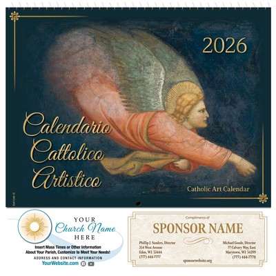 Traditional Catholic Art 2026 Spiral Bound Calendar (Italian / English)