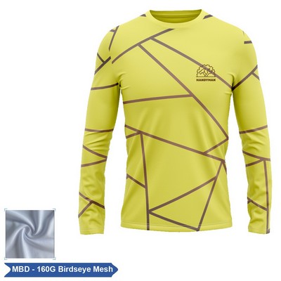 Unisex & Kids' Sublimation Birdseye Long Sleeve Economy Tee