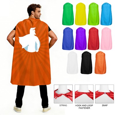 27.5" x 43.5" Adult Satin Cape