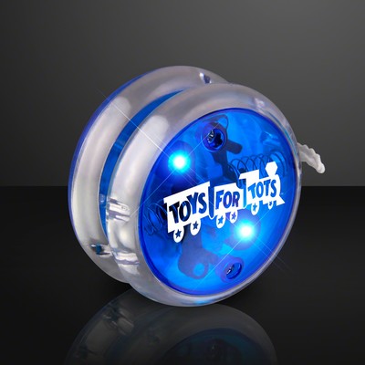 Light Up Toys Blue Flashing Yo Yo - PRINTED