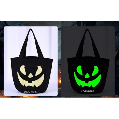 Halloween Glow in the Dark Canvas Bucket Bag