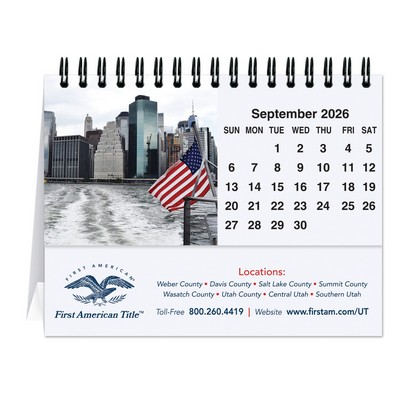 Old Glory Tent Desk Calendar (5 13/16"x 4 ½")