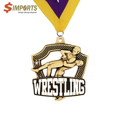 Zinc Alloy Soft Enamel Medal (Simports)