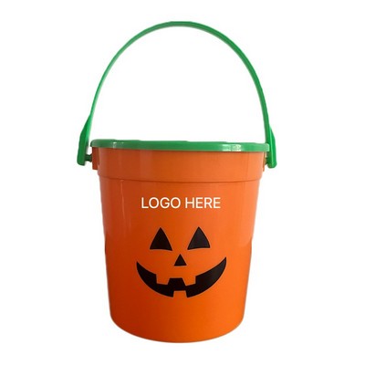 32 Oz. Halloween Pumpkin Bucket with Lid Portable Candy Ice Bucket
