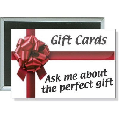 Business - Ask Me About the Perfect Gift - 3''x 2'' Rectangular Button