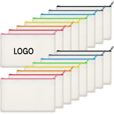 Full color Multipurpose Canvas Makeup Bag Pencil Pouch