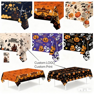 Halloween Pumpkin Ghost Tablecloth