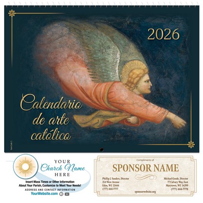 Traditional Catholic Art 2026 Spiral Bound Calendar (Spanish)