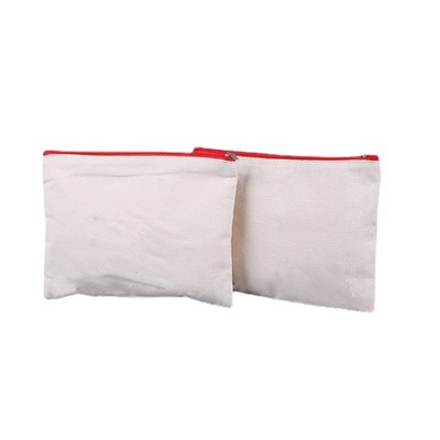 10 Oz Multipurpose Canvas Cosmetic Bag Zipper Pouch