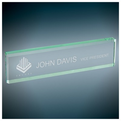 Jade Glass Desk Wedge