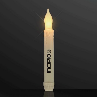 LED Taper Candles, Flickering Amber Light - PRINTED