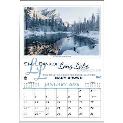 Scenic Treasures Executive 12 Sheet Calendar w/Full-Color Imprint
