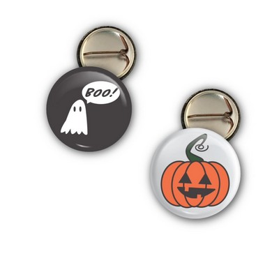 USA Made Celluloid Round Button (1") Stock Art - Halloween