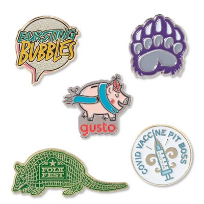 1/2" Soft Enamel Direct Lapel Pin