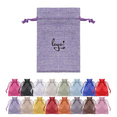 Burlap Drawstring Bag