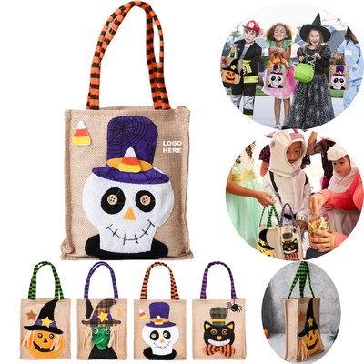 Promotional Reusable Halloween Gift Bag Candy Tote Trick or Treat Bag for Kids