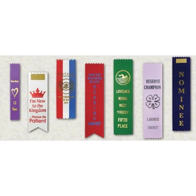 Custom Pinked Top Award Ribbons 2 1/2"x 12"