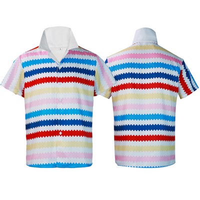 Men's 135GSM Stretch Poly Custom Hawaiian Shirt