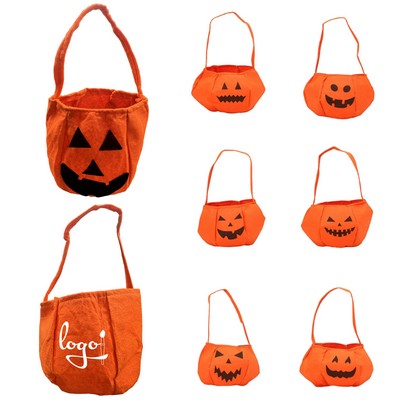 Non Woven Halloween Pumpkin Candy Bag