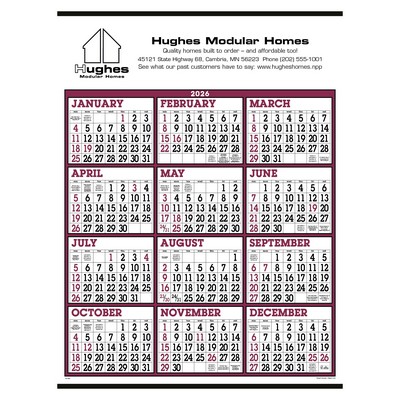 Triumph® Calendars Big Numbers Span-A-Year Calendar