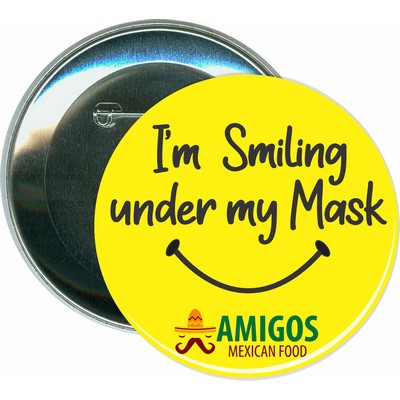 Event - Smiling Under My Mask, COVID-19, Coronavirus - 3'' Round Button