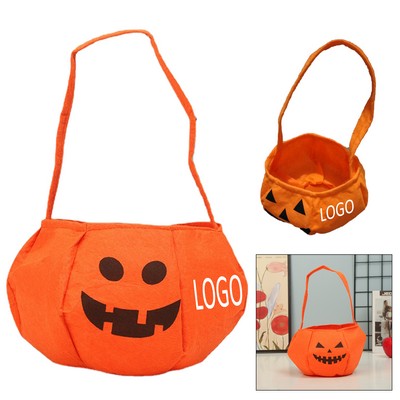 Non - woven Fabric Halloween Pumpkin Tote Bags