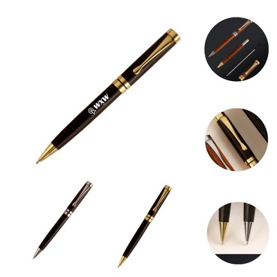 Brass and Ebony Rotating Pen