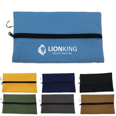 Canvas Cosmetic Bag with zipper