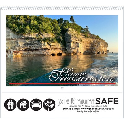 Scenic Treasures 12 Pocket Calendar