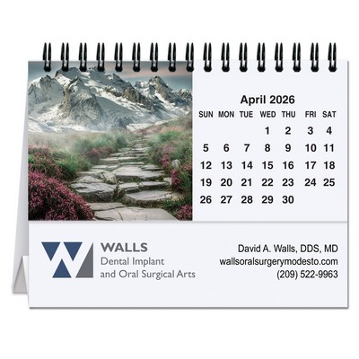 Peaceful Peaks Tent Desk Calendar (5 13/16"x 4 ½")
