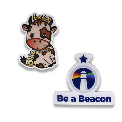 3/4" Offset Printed Direct Lapel Pin