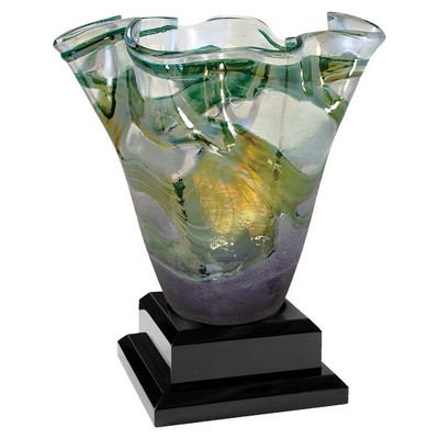 Multi-Colored Art Glass Vase