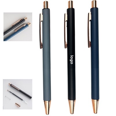 Business Metal Pen With Rose Gold Trim