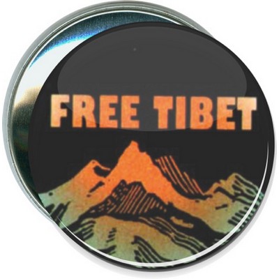 Causes - Free Tibet - 3'' Round Button