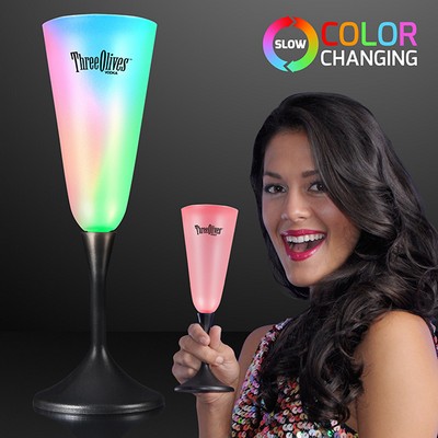 LED Champagne Glass with Classy Black Base - PRINTED