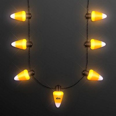 Candy Corn Lights Halloween Necklace - PRINTED