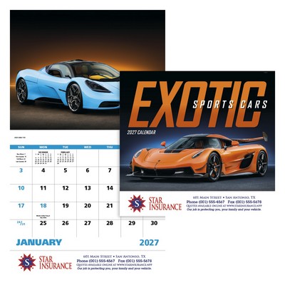 Good Value™ Exotic Sports Cars - Stapled Calendar