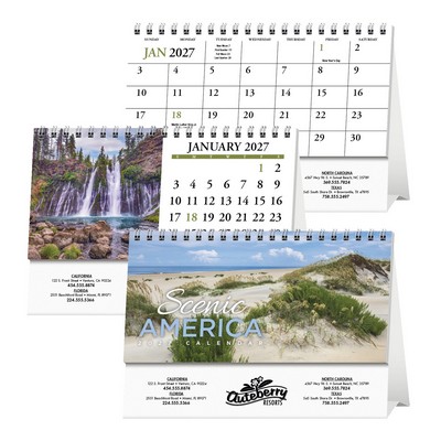 HotLine® Products Scenic America® Desk Tent Calendar