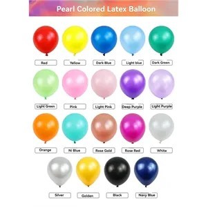 100pcs/pack 10" Large Colored Latex Balloons