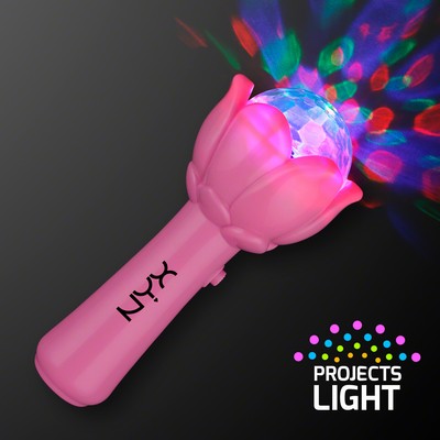 Tulip Flower Light Projecting Disco Wand 7" - PRINTED